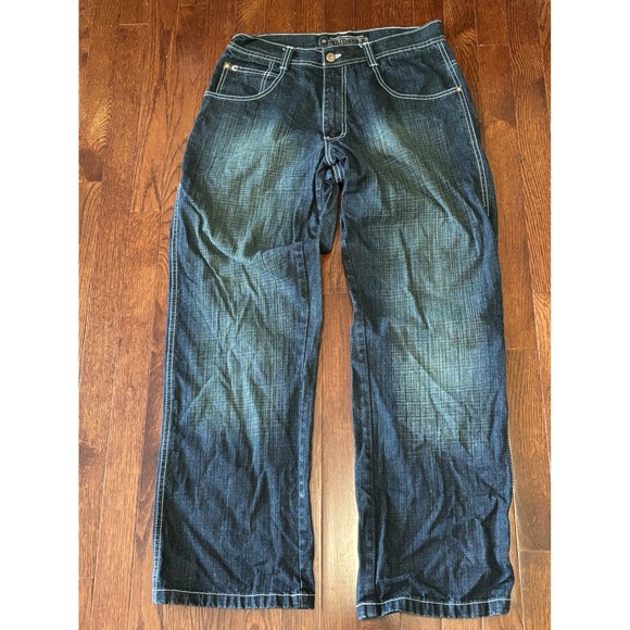 Southpole Other - Vintage Southpole 4130 Baggy Wide Leg Jeans Mens 32x31 Dark Wash Y2K Skater
